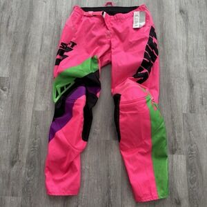Shift MX Pants Mens 36x30 Pink Neon Motocross Dirt Bike Off Road New With Tags